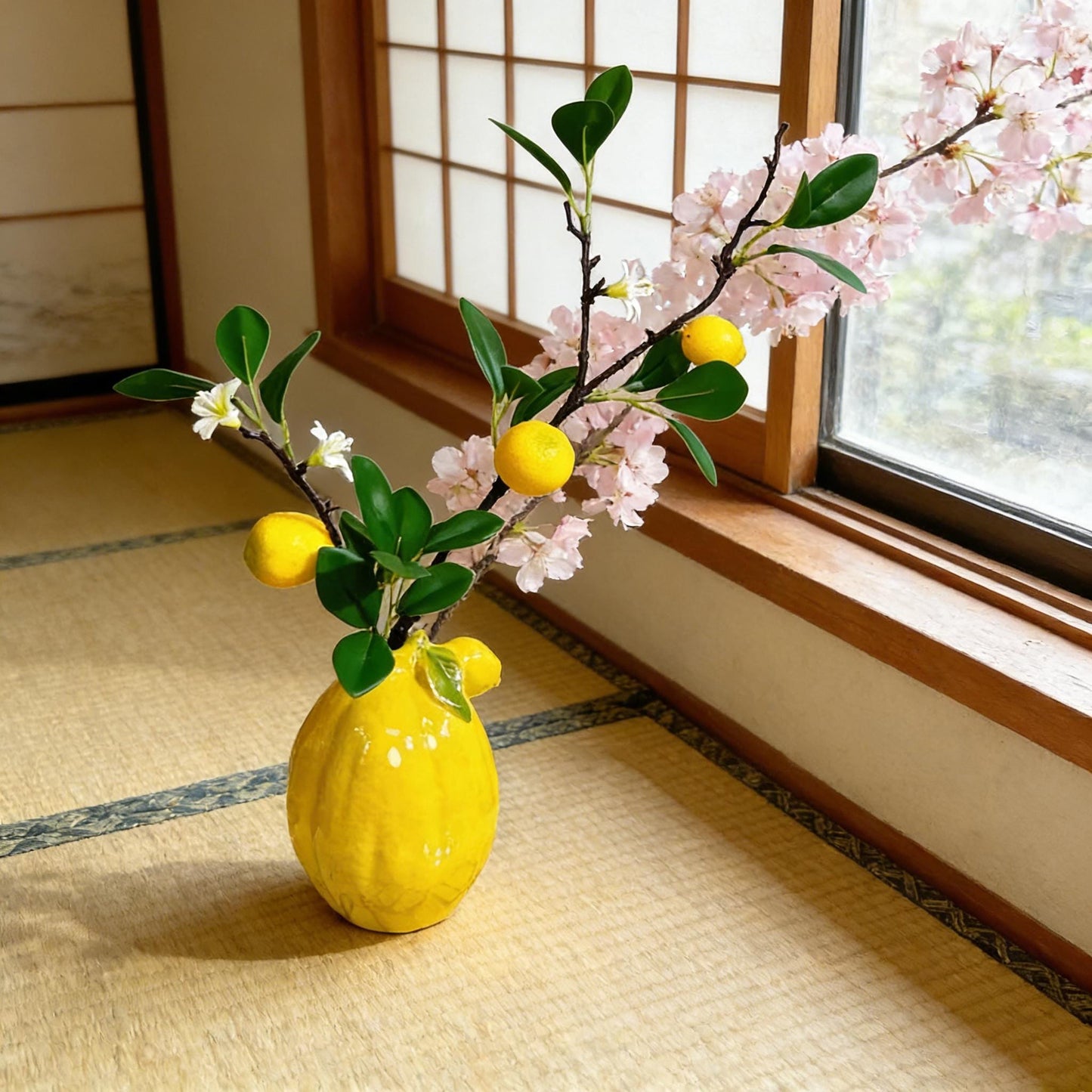 Lemon Shaped Vase, Citrus Decor, Handmade Ceramic Vase, Fruit Themed Decor, Summer Home Decor, Bud Vase, Lemon Planter, Artisan Pottery