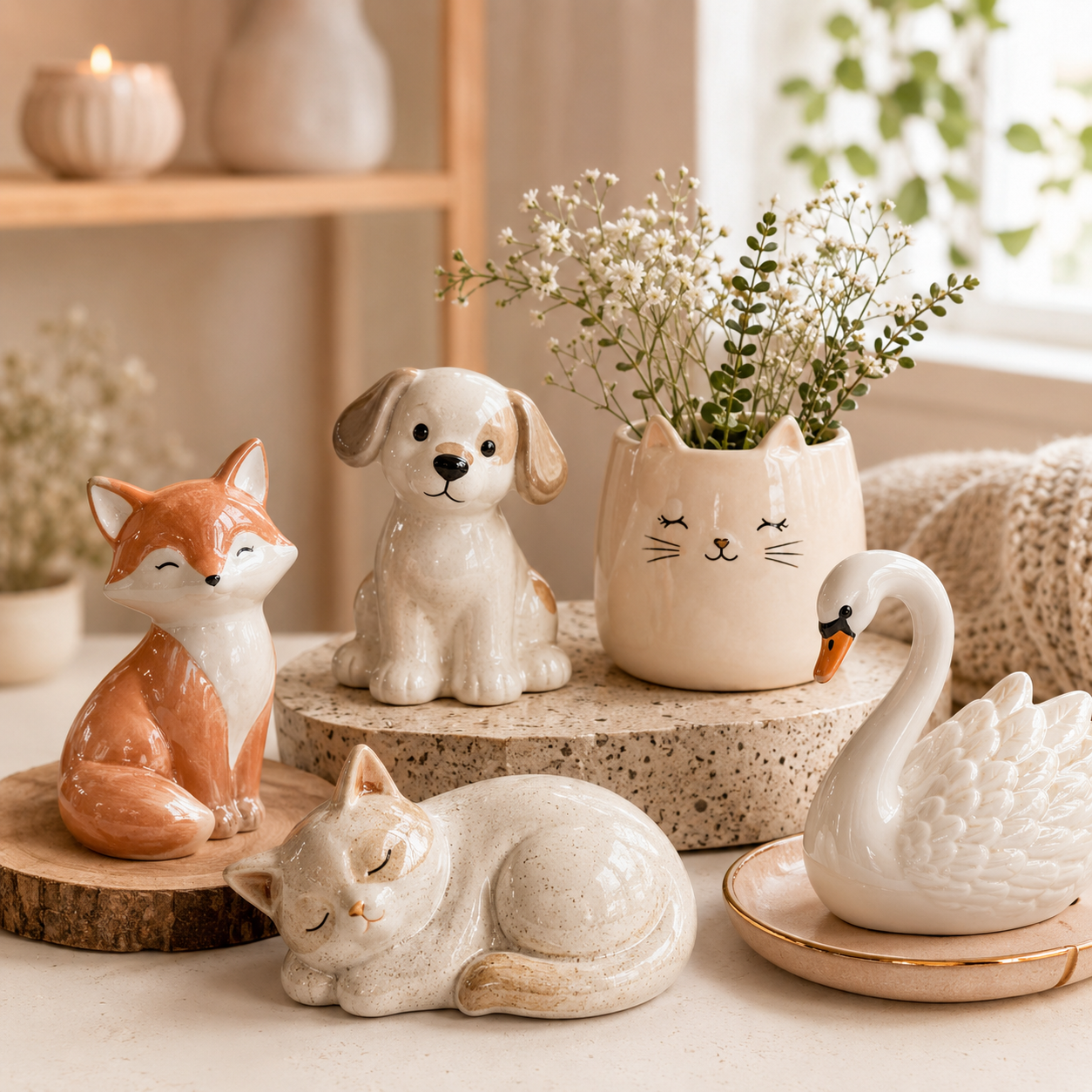 Ceramic Animal Decor