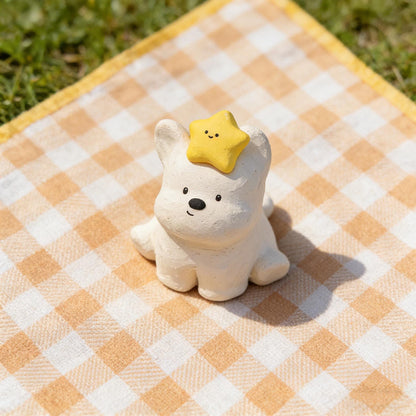 Handmade Ceramic Dog Figurine | Cute Dog Decor | Gift for Dog Lovers | Art Decoration | Custom Art Decoration | Ceramic Dog Figurine