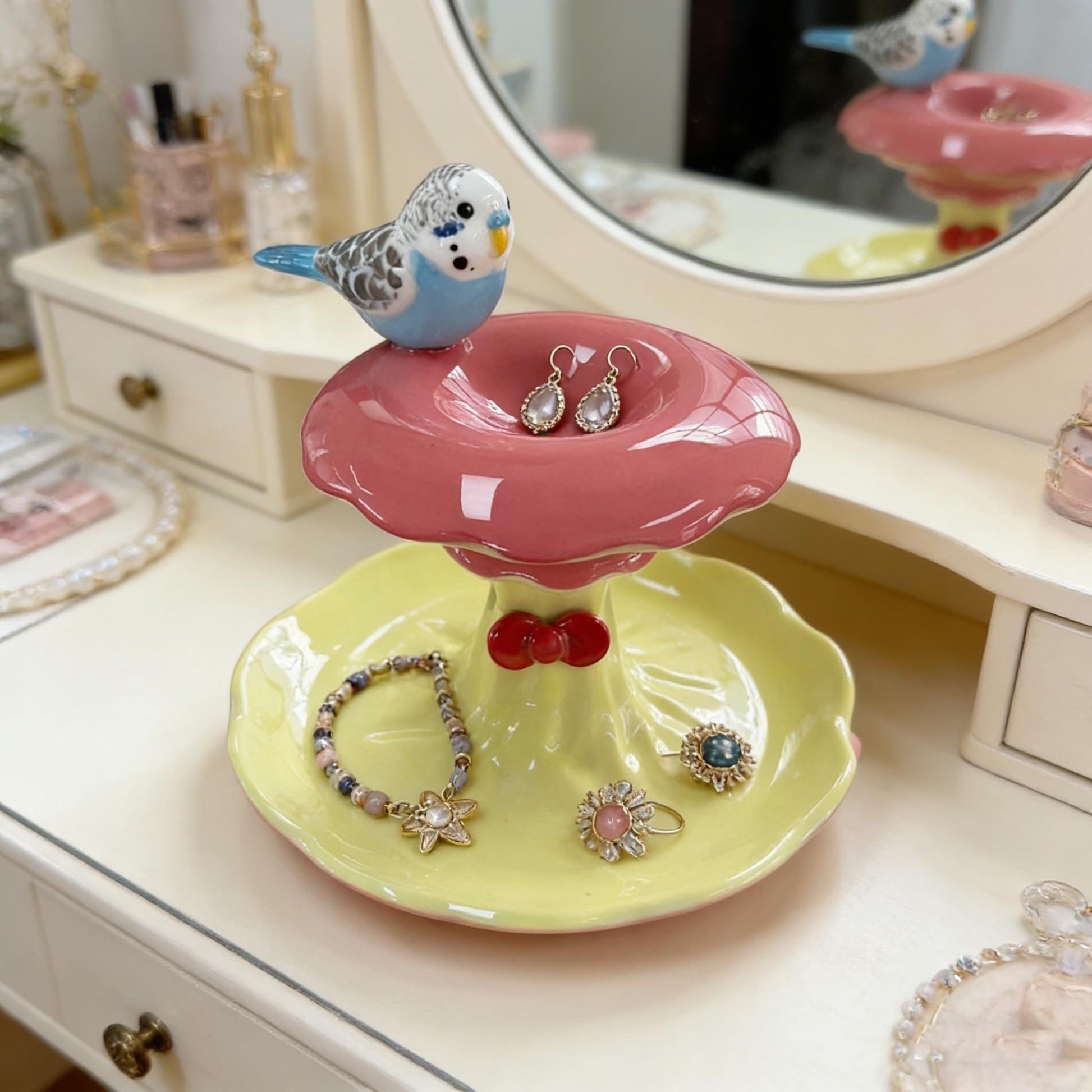 Jewelry Organizer, Handmade Vanity Organizer, Personalized Organizer, Gift For Girl/Mom, Ceramic Organizer, Custom Art Decor