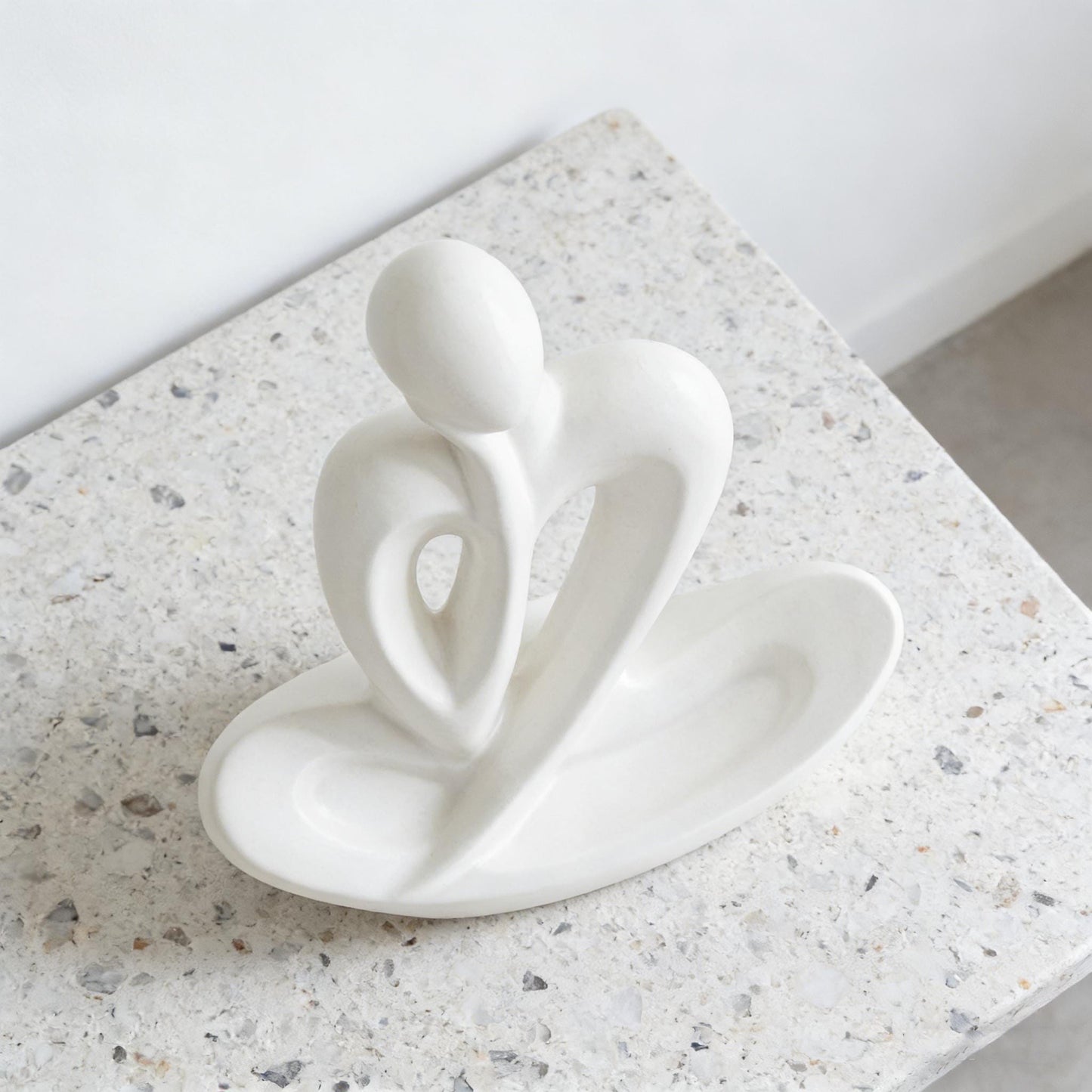 Ceramic Decor | Elegant Minimalist Meditator Sculpture | Ceramic Abstract Art | Neutral Home Decor | Wedding & Housewarming Gift