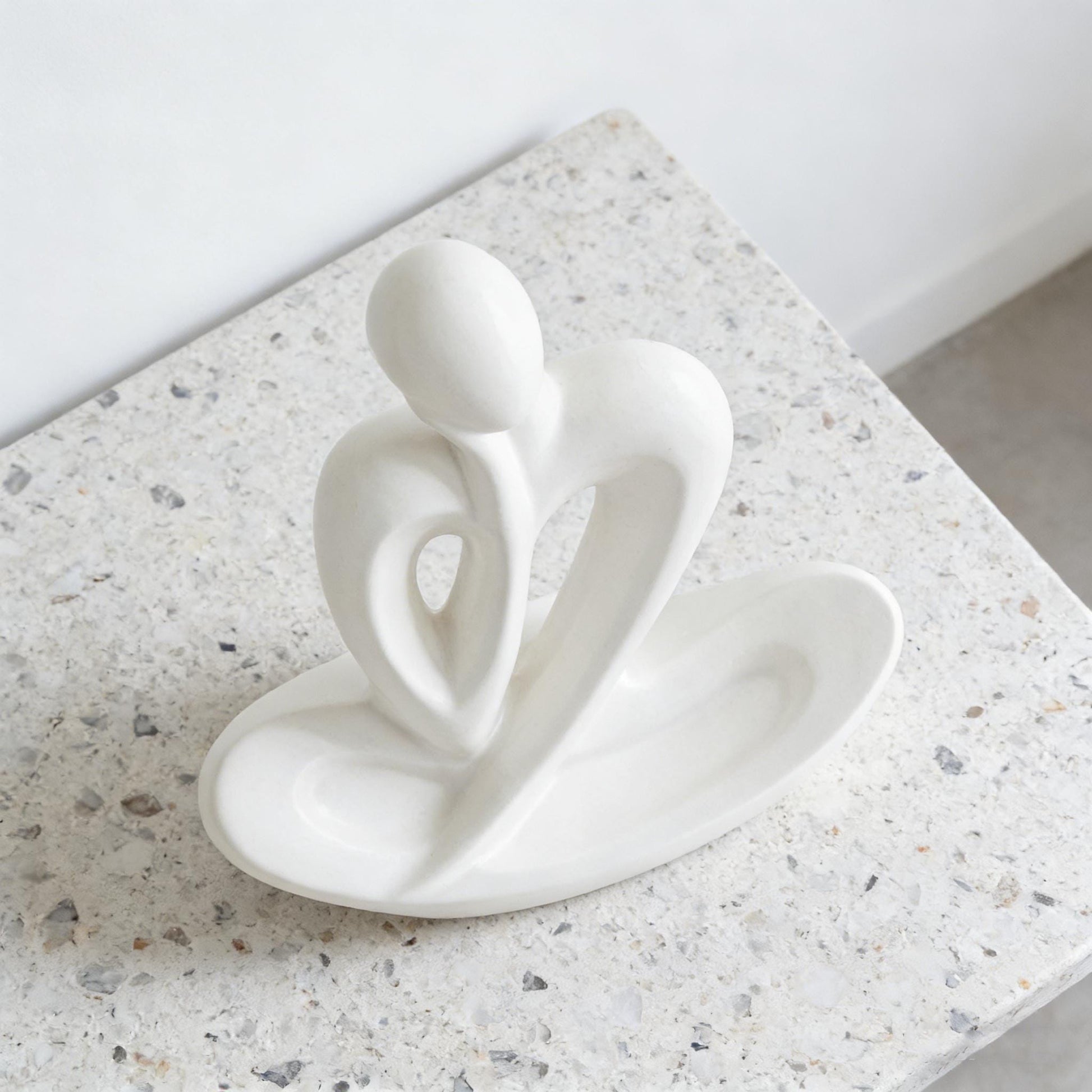 Ceramic Decor | Elegant Minimalist Meditator Sculpture | Ceramic Abstract Art | Neutral Home Decor | Wedding & Housewarming Gift