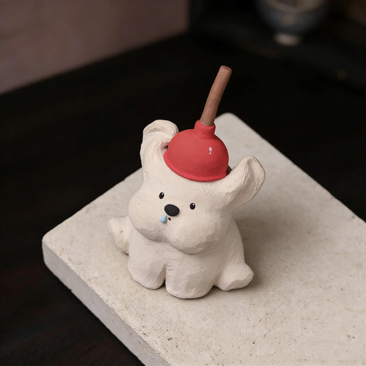 Handmade Ceramic Dog | Cute Dog Decor | Funny Home Decor | Gift for Dog Lovers | Art Decoration | Brithday Gift