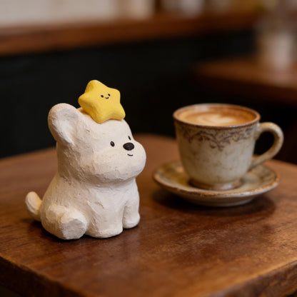 Handmade Ceramic Dog Figurine | Cute Dog Decor | Gift for Dog Lovers | Art Decoration | Custom Art Decoration | Ceramic Dog Figurine