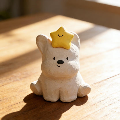 Handmade Ceramic Dog Figurine | Cute Dog Decor | Gift for Dog Lovers | Art Decoration | Custom Art Decoration | Ceramic Dog Figurine