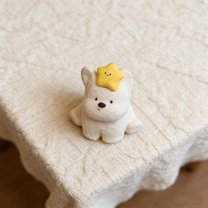 Handmade Ceramic Dog Figurine | Cute Dog Decor | Gift for Dog Lovers | Art Decoration | Custom Art Decoration | Ceramic Dog Figurine