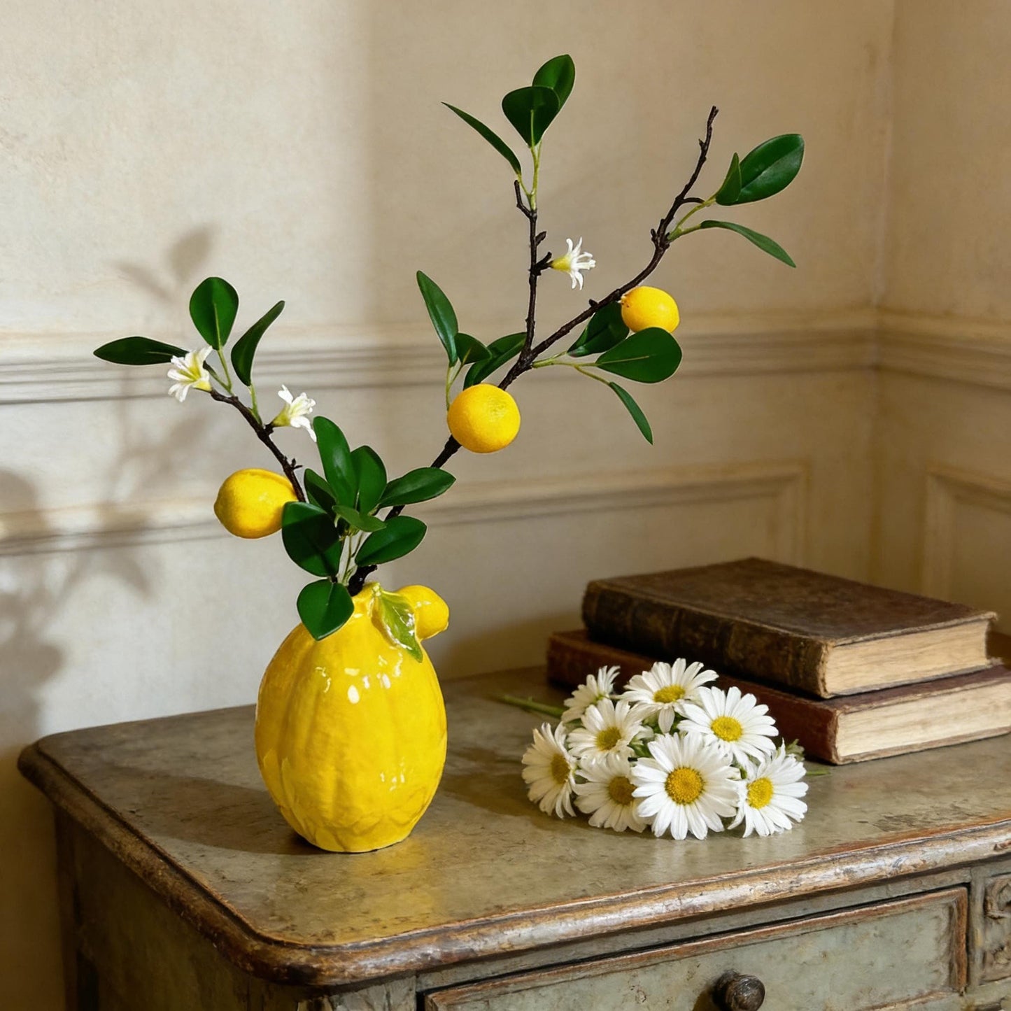 Lemon Shaped Vase, Citrus Decor, Handmade Ceramic Vase, Fruit Themed Decor, Summer Home Decor, Bud Vase, Lemon Planter, Artisan Pottery