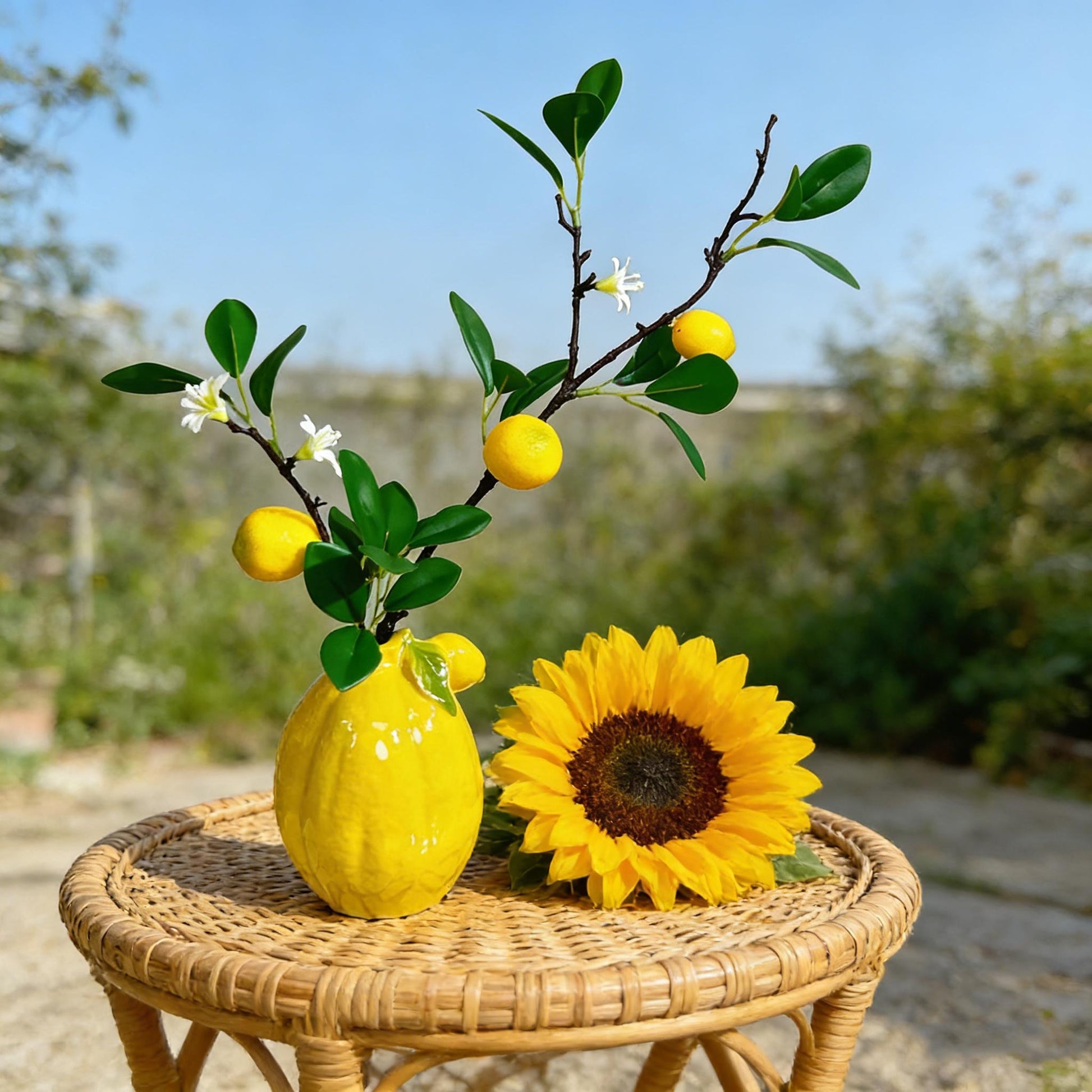 Lemon Shaped Vase, Citrus Decor, Handmade Ceramic Vase, Fruit Themed Decor, Summer Home Decor, Bud Vase, Lemon Planter, Artisan Pottery