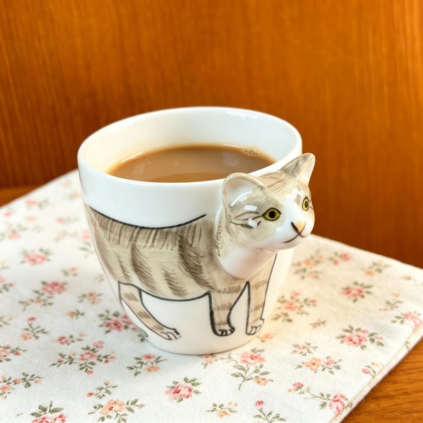 Cat Coffee Mug, 3d Cat Ceramic Cup, Black White Cat Mug, Cute Cat Shaped Tea Cup, Gift For Cat Lover, Cat Mom Gift, Novelty Kitty Mug