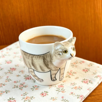 Cat Coffee Mug, 3d Cat Ceramic Cup, Black White Cat Mug, Cute Cat Shaped Tea Cup, Gift For Cat Lover, Cat Mom Gift, Novelty Kitty Mug